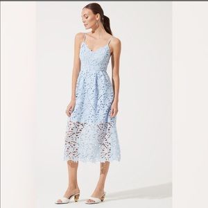 ASTR The Label Lace A Line Midi Dress